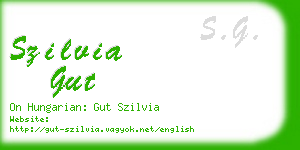 szilvia gut business card